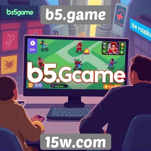 Interface do usuário do b5.game em destaque